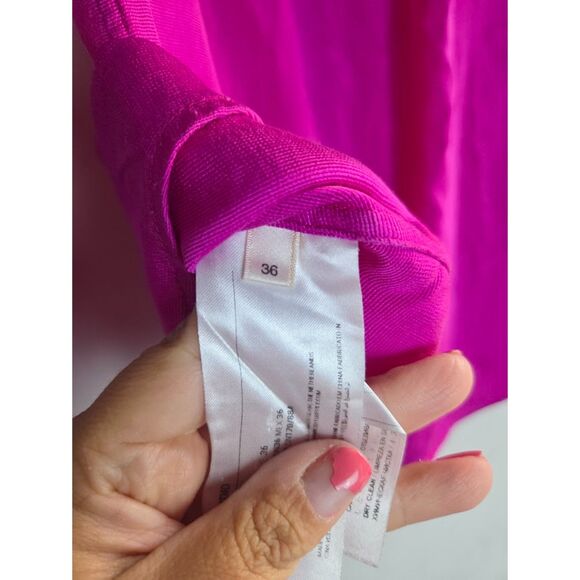 Suistudio Fuschia Pink 100% Silk Long Sleeve Button Down Blouse size EU36/US 6 - Picture 7 of 10